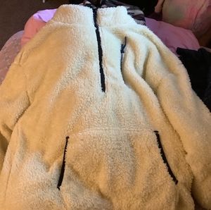 Bright yellow sweater jacket